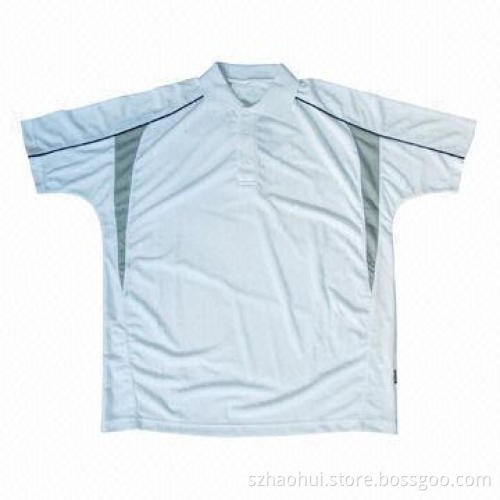Men's Polo Shirt with Panel, 100% Polyester